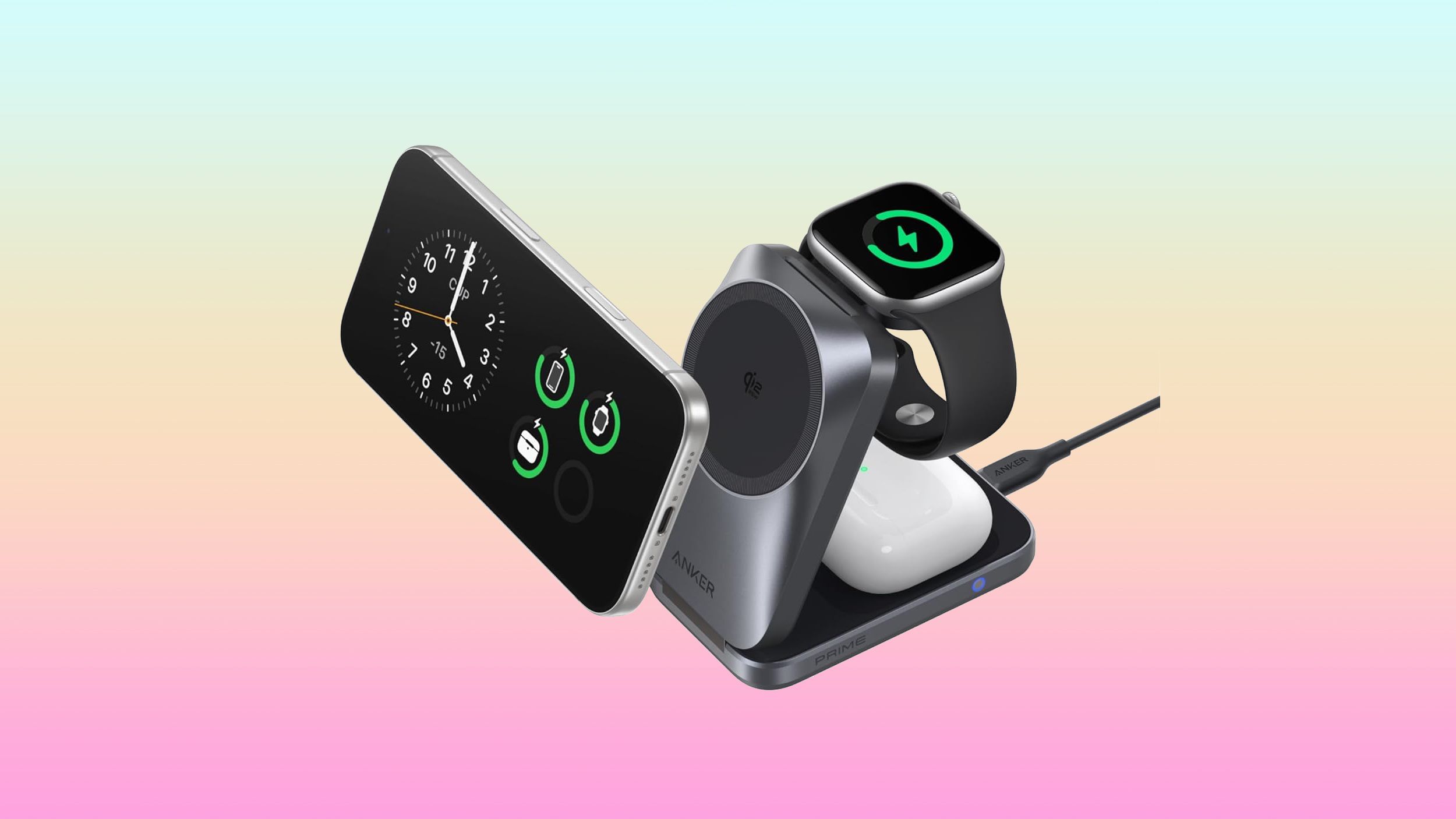 Anker's 3-in-1 Foldable Wireless Charger Matches Prime Day Low at $99.74 图片 1