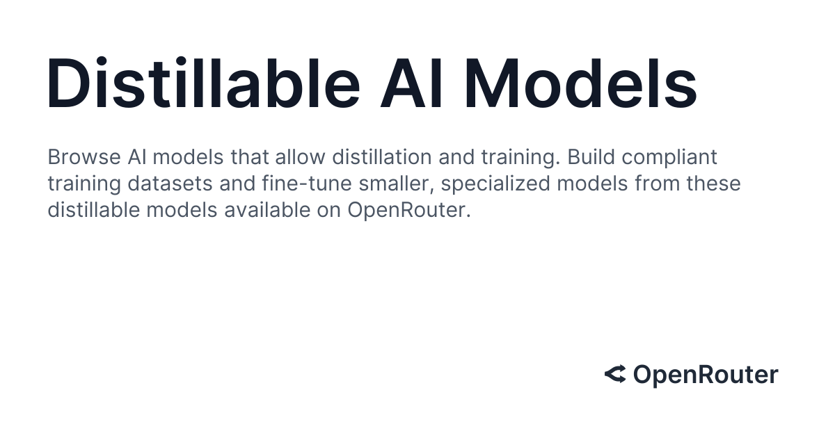 Distillable AI Models 图片 1