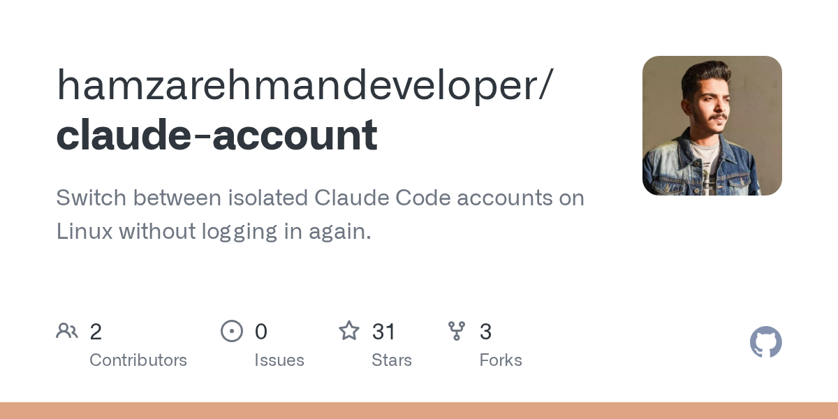 Claude-account – switch Claude Code accounts without logging in again 图片 1