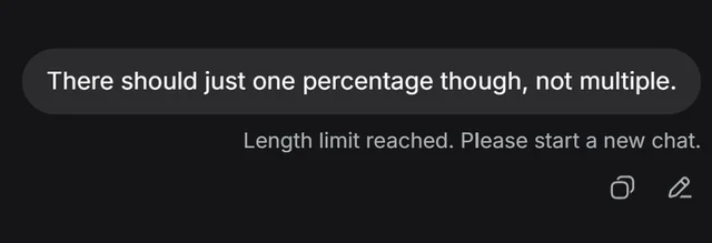 "Length limit reached" in a conversation with 2200+ messages 图片 1