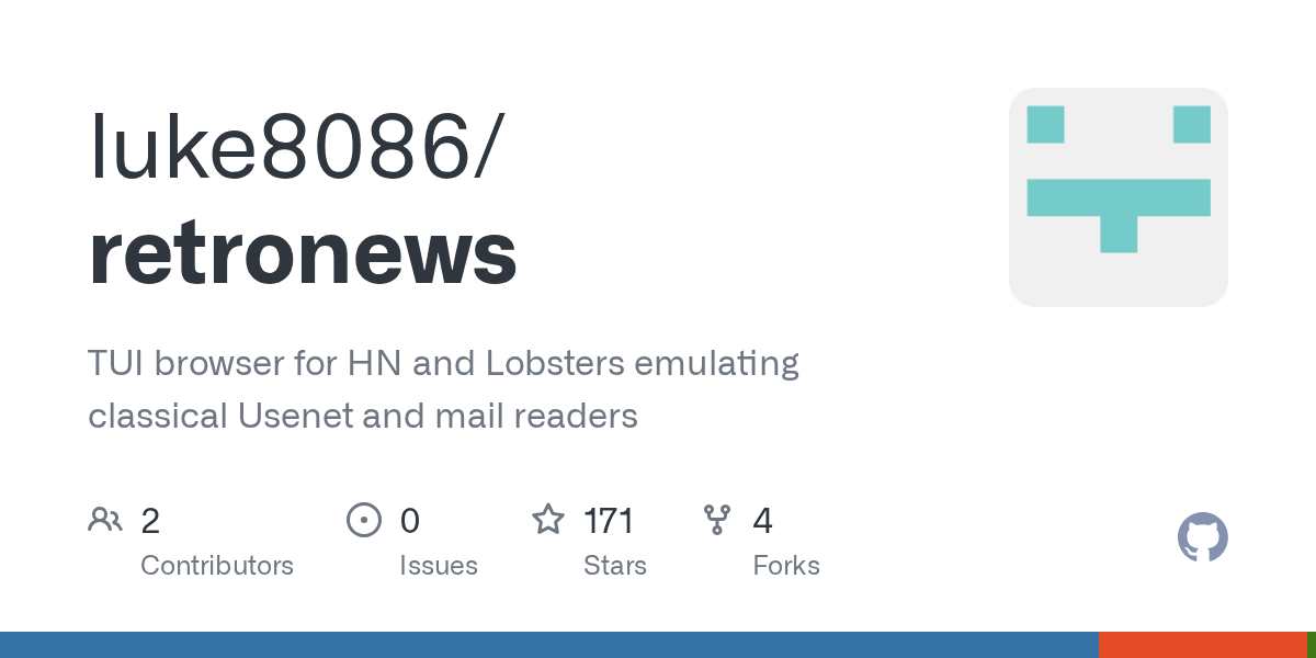 Retronews: TUI Browser for HN and Lobsters 图片 1