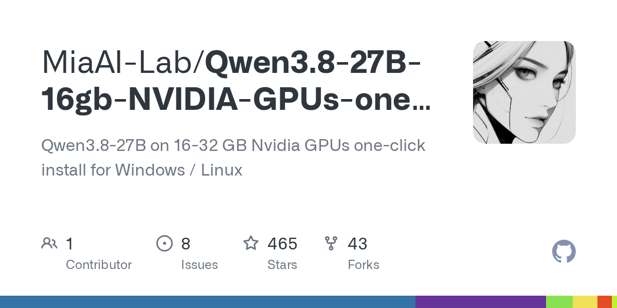 用16GB Nvidia显卡跑Qwen3.8-27B：一键安装与部署套件 图片 1