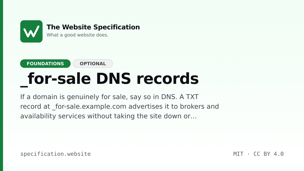 A domain can now say it is for sale, in DNS 图片 1