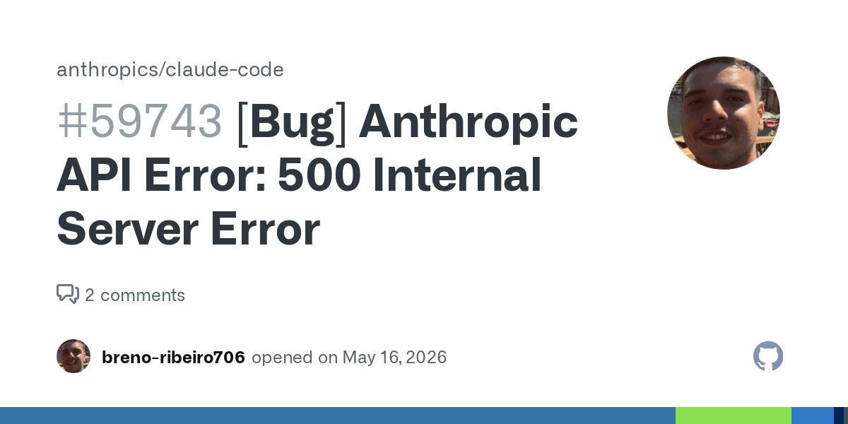 CC: Anthropic API Error: 500 Internal Server Error 图片 1