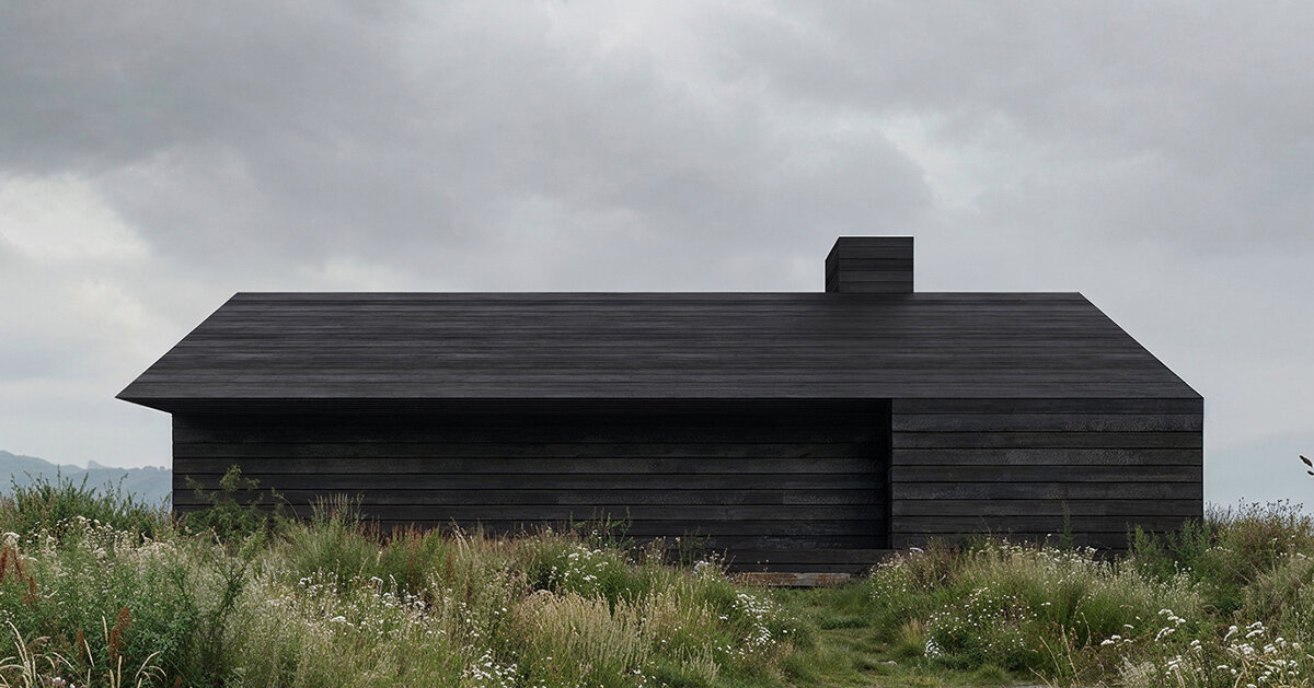 monolithic black timber retreat frames panoramic views of ukraine’s carpathian mountains 图片 1