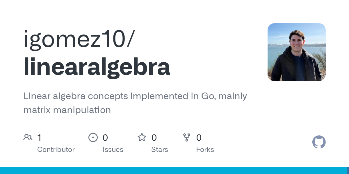 A minimal linear algebra library in pure Go 图片 1