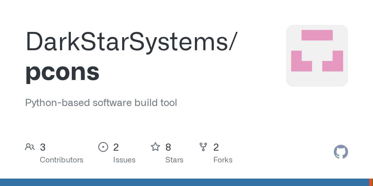 Pcons: new software build tool in Python, inspired by SCons and CMake 图片 1