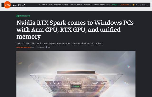 Nvidia Gets Into the ARM PC Business 图片 1