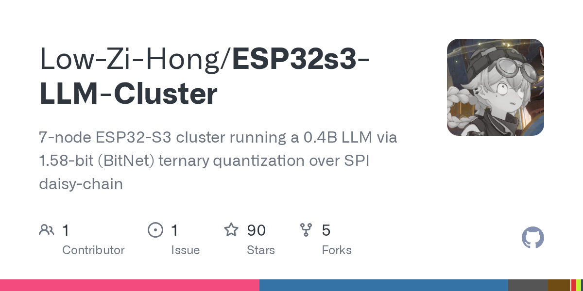ESP32S3 集群运行 1.58-bit（BitNet）语言模型 图片 1