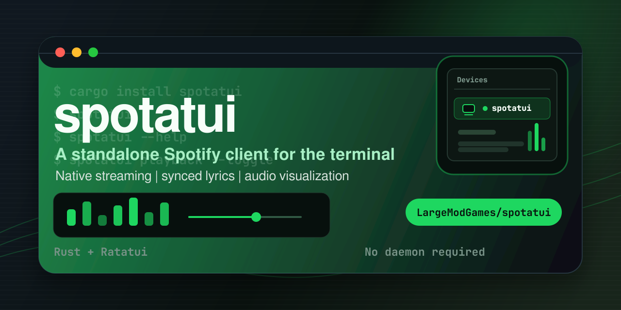 Spotatui，一个没有 Web API 速率限制的 Spotify TUI/GUI 图片 1