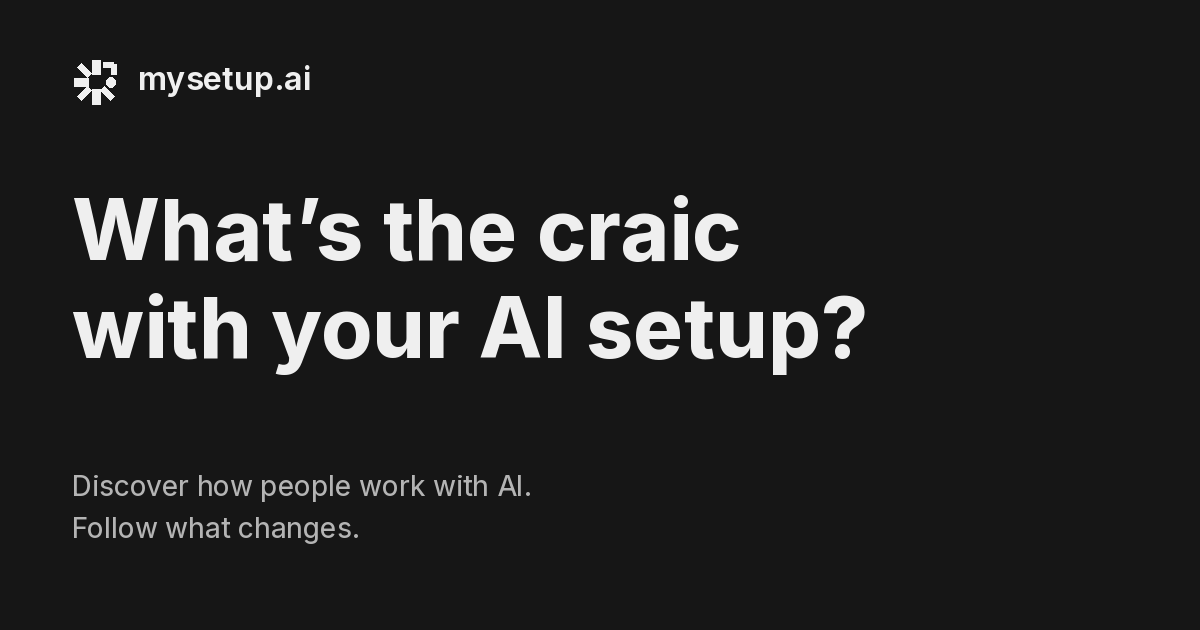 分享你的 AI 工具配置，从别人那里学东西 图片 1