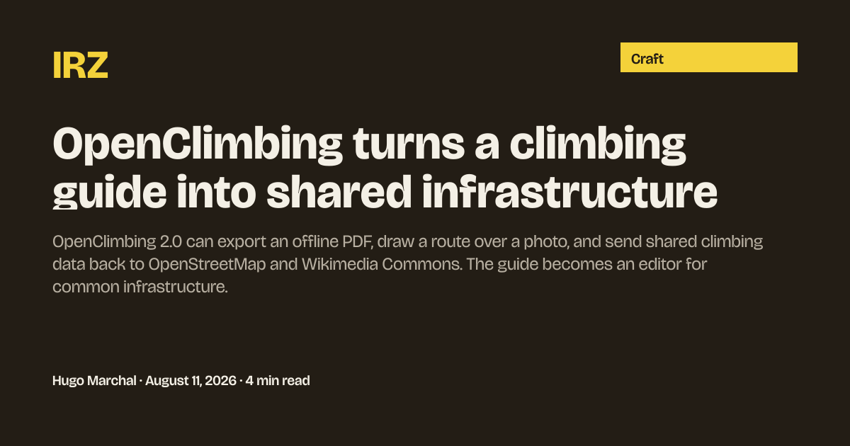 Climbing Guide as a Shared Infrastructure 图片 1