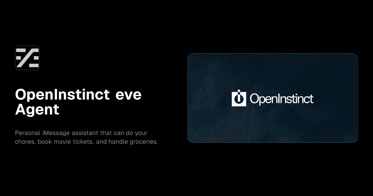 OpenInstinct Eve Agent 图片 1