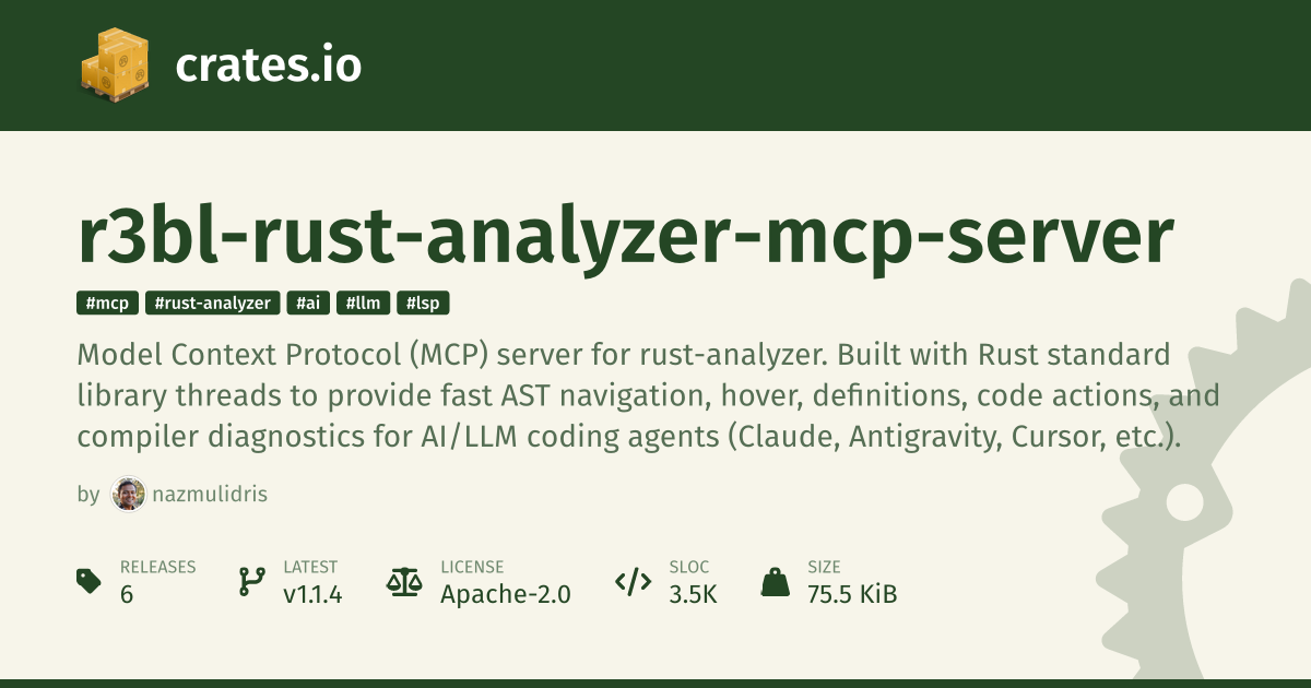 Rust Analyzer MCP Server：用 std::thread 替代 Tokio 的无异步桥接方案 图片 1