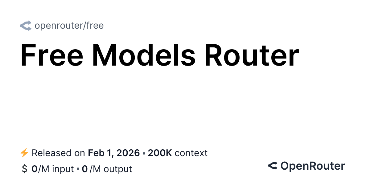 Free Models Router 图片 1