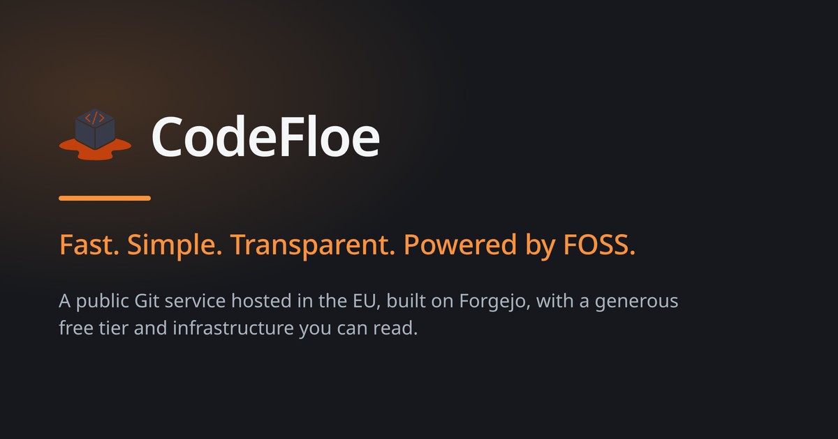 CodeFloe：一个基于 Forgejo 的德国托管 Git 服务 图片 1