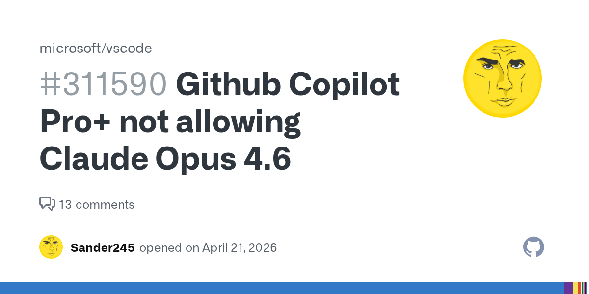 GitHub Copilot Pro+ not allowing Claude Opus 4.6 图片 1