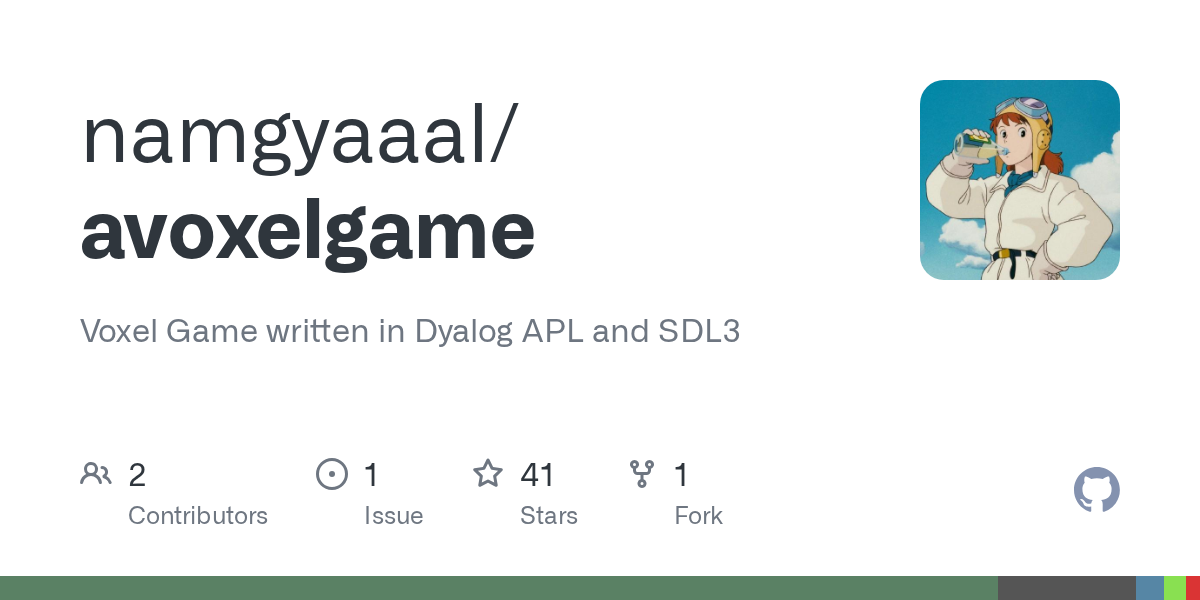 A 3D voxel game engine written in APL 图片 1