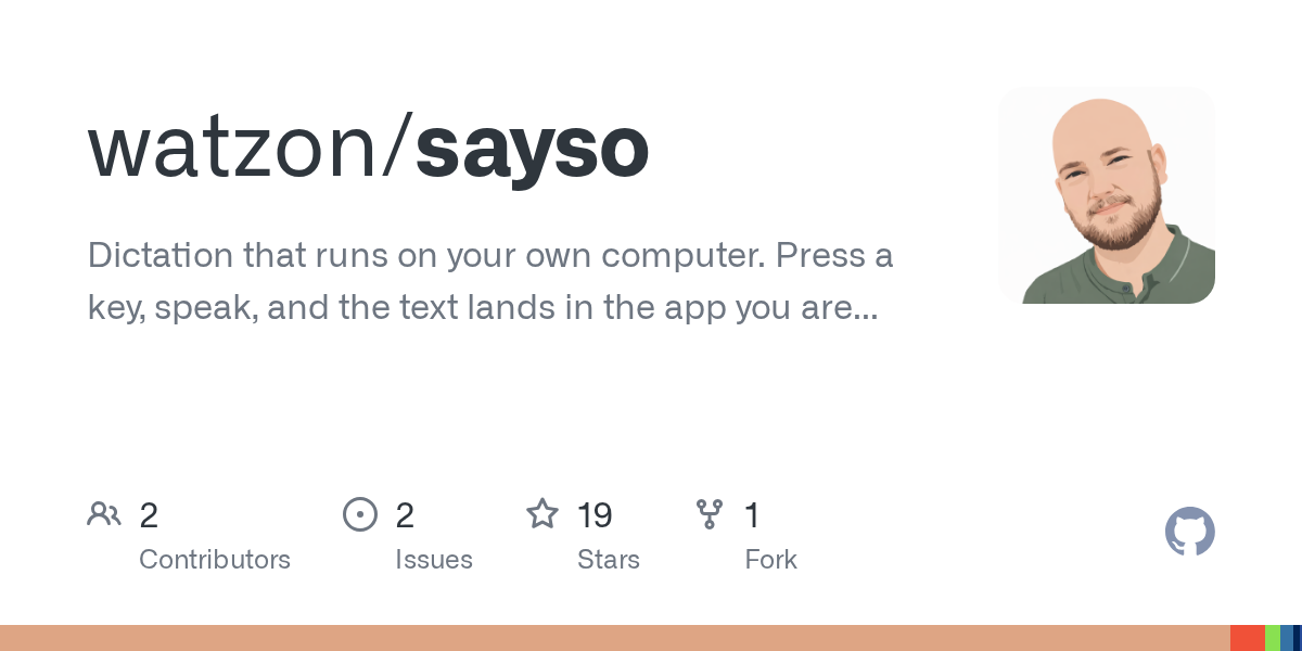 Sayso，Mac、Windows 和 Linux 的免费开源语音输入工具 图片 1