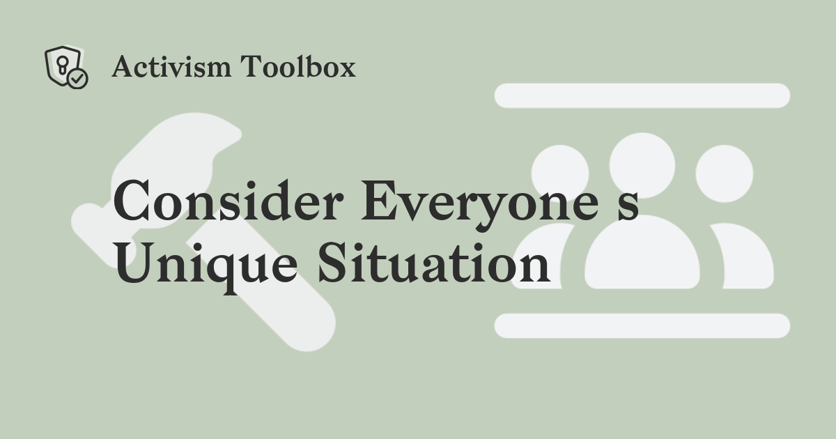 Consider Everyone's Unique Situation 图片 1
