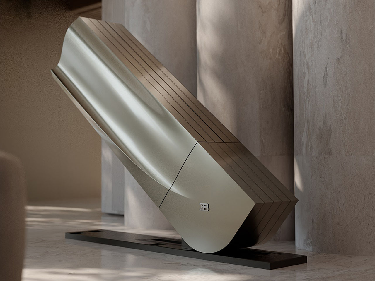 C Seed’s Sculptural Bugatti N1 folding TV carries dynamic flair of the Tourbillon supercar 图片 1