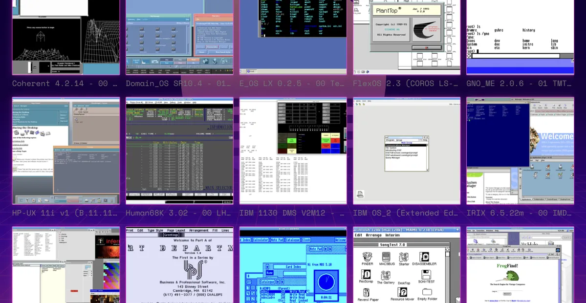 The Virtual OS Museum lets you relive over 600 operating systems right on your desktop 图片 1