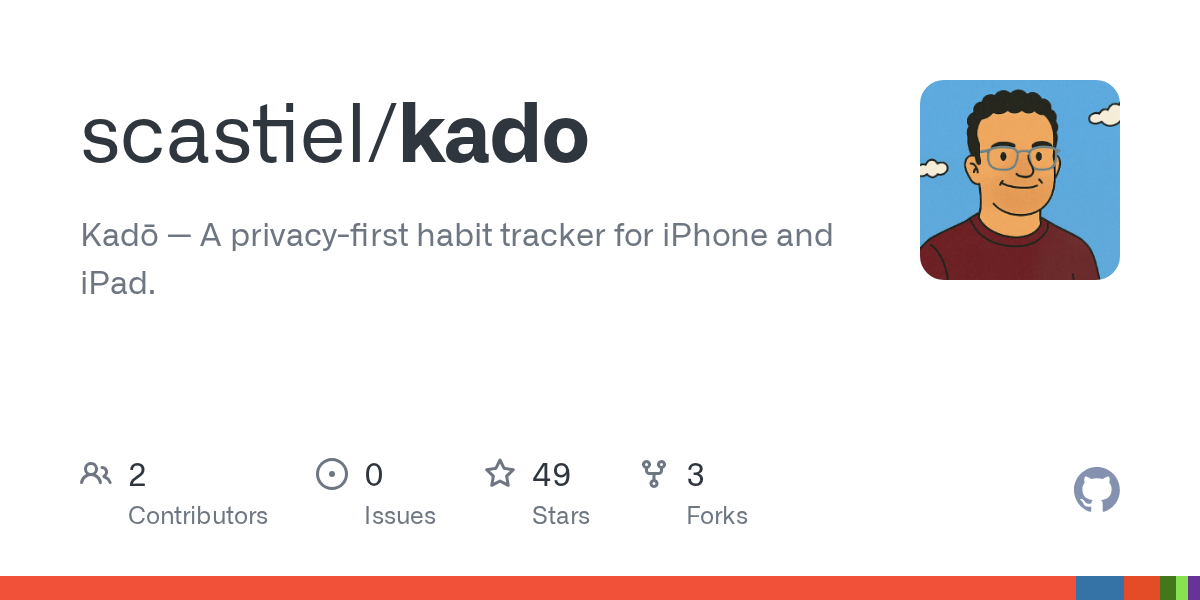 Kadō：开源 iOS 习惯追踪器，非二元评分，零依赖 图片 1