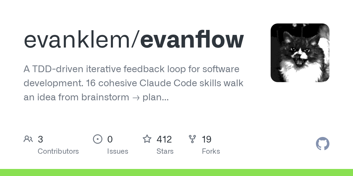 EvanFlow – A TDD driven feedback loop for Claude Code 图片 1