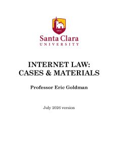 Announcing the 2026 Edition of My Internet Law Casebook 图片 1