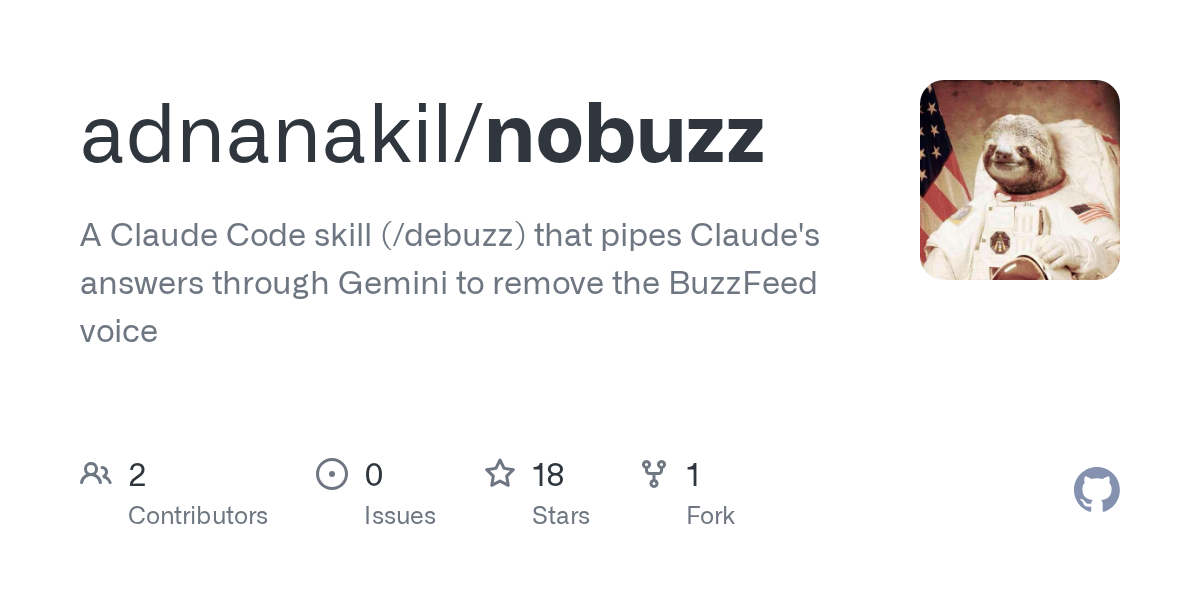 Claudette: Make Claude Stop Talking Like a BuzzFeed Article 图片 1