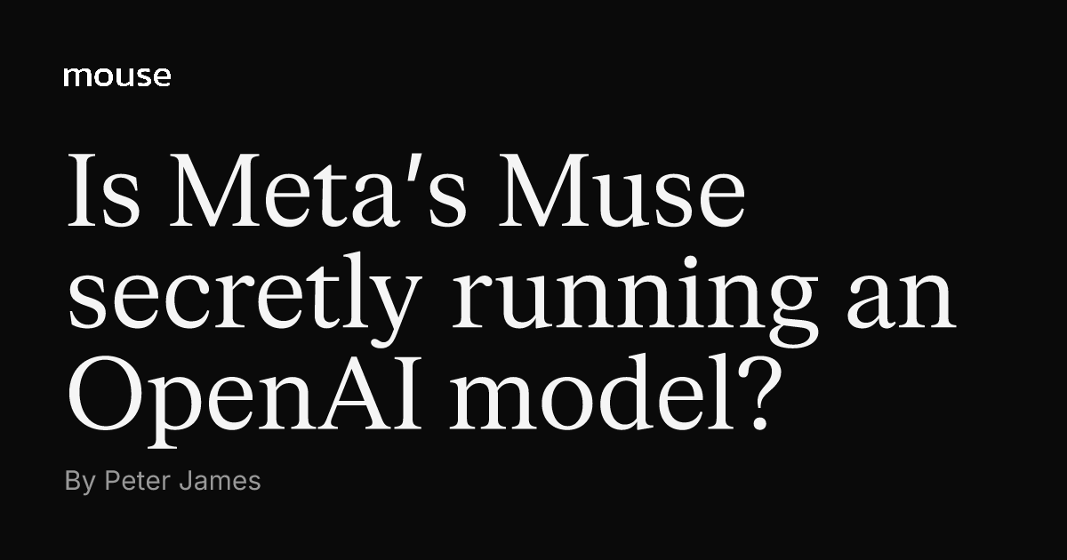 Meta 的 Muse 似乎使用了一个名为 muse-special 的 OpenAI 模型 图片 1