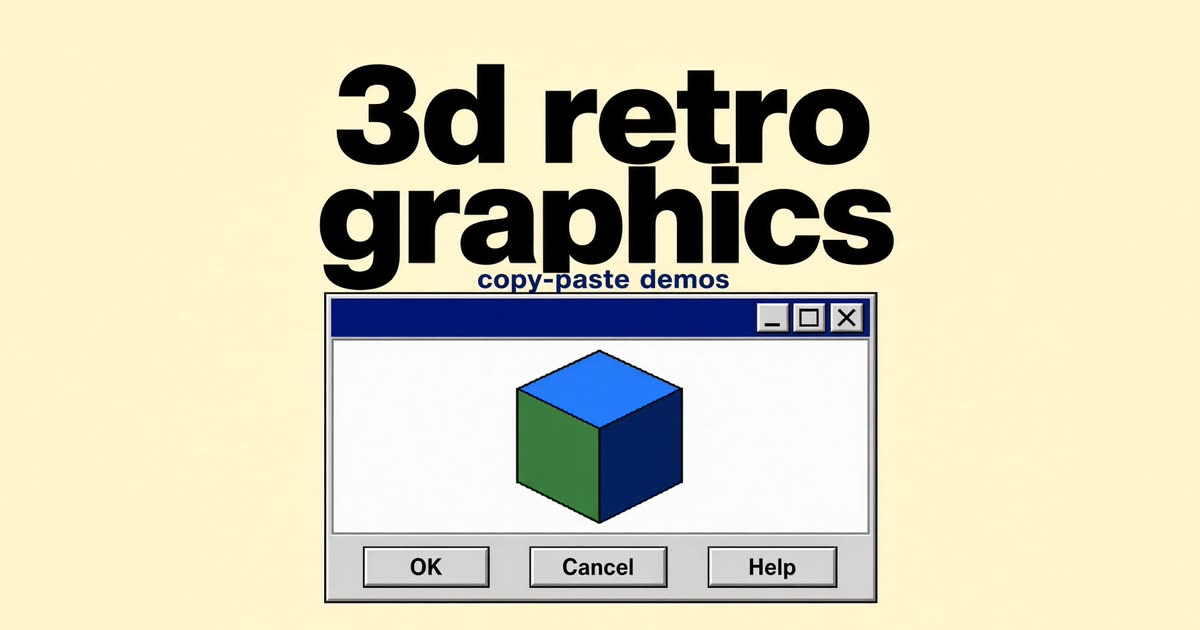 一个 CC0 许可的复古 3D 技巧博物馆，你可以直接粘贴到页面上 图片 1