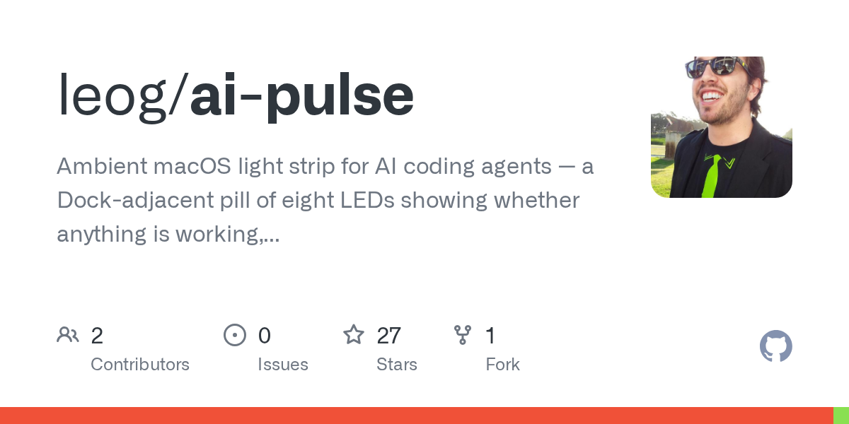 AI Pulse a fake LED strip beside the macOS Dock that shows agent status 图片 1