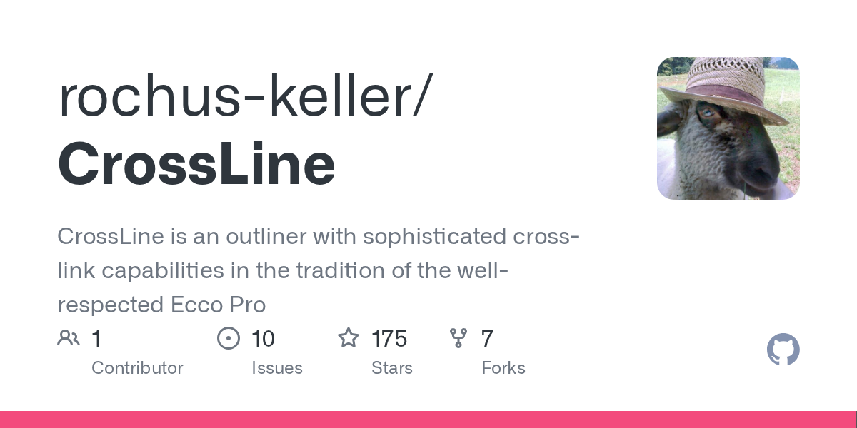 CrossLine – outliner with sophisticated cross-link capabilities like Ecco Pro 图片 1
