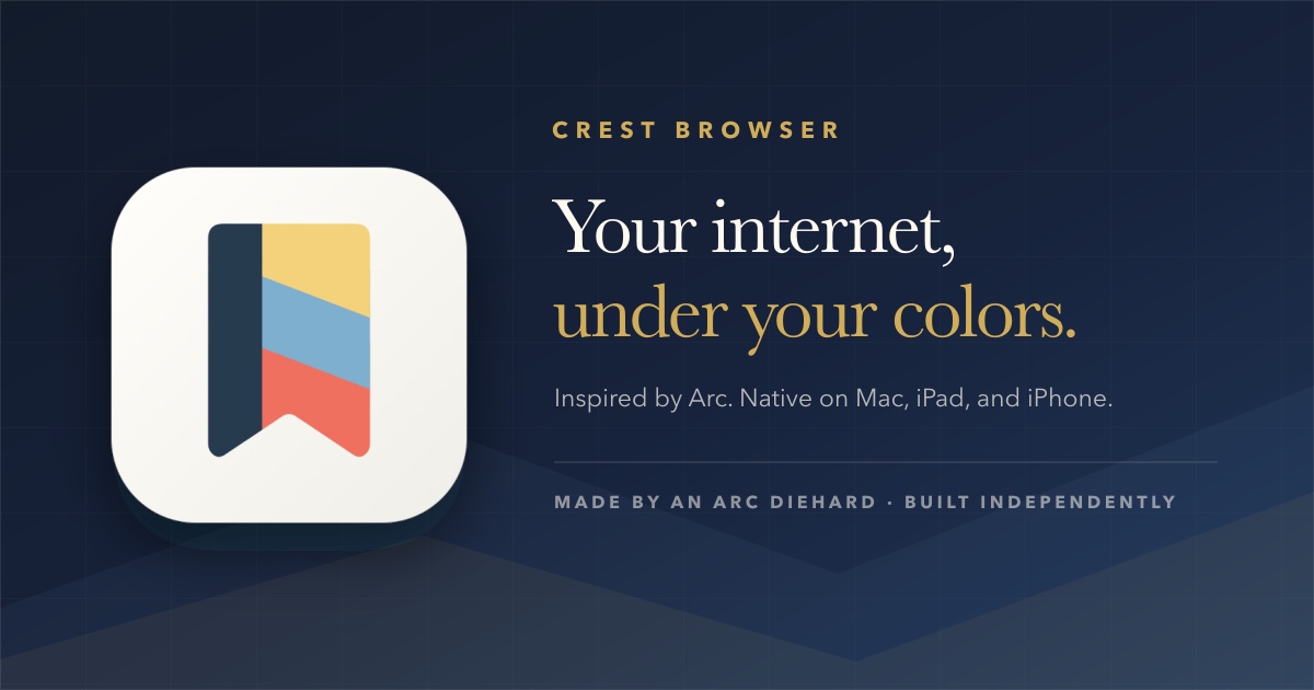 Crest —— 一个受 Arc 启发的 Mac 开源浏览器 图片 1