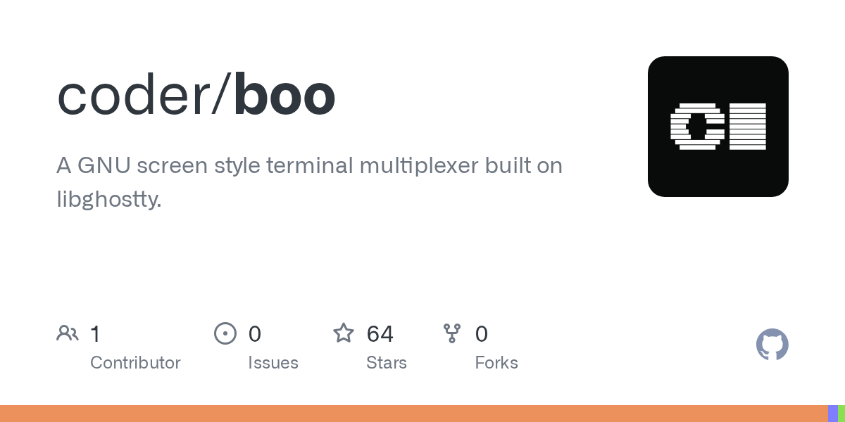 Boo – screen-style terminal multiplexer built on libghostty 图片 1