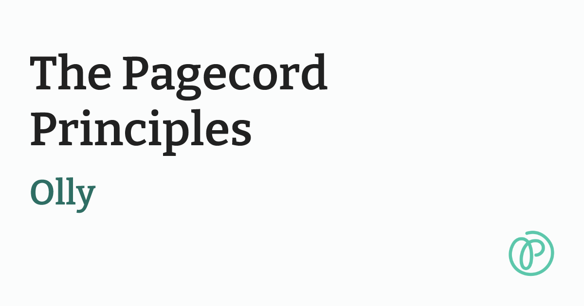 The Pagecord Principles 图片 1