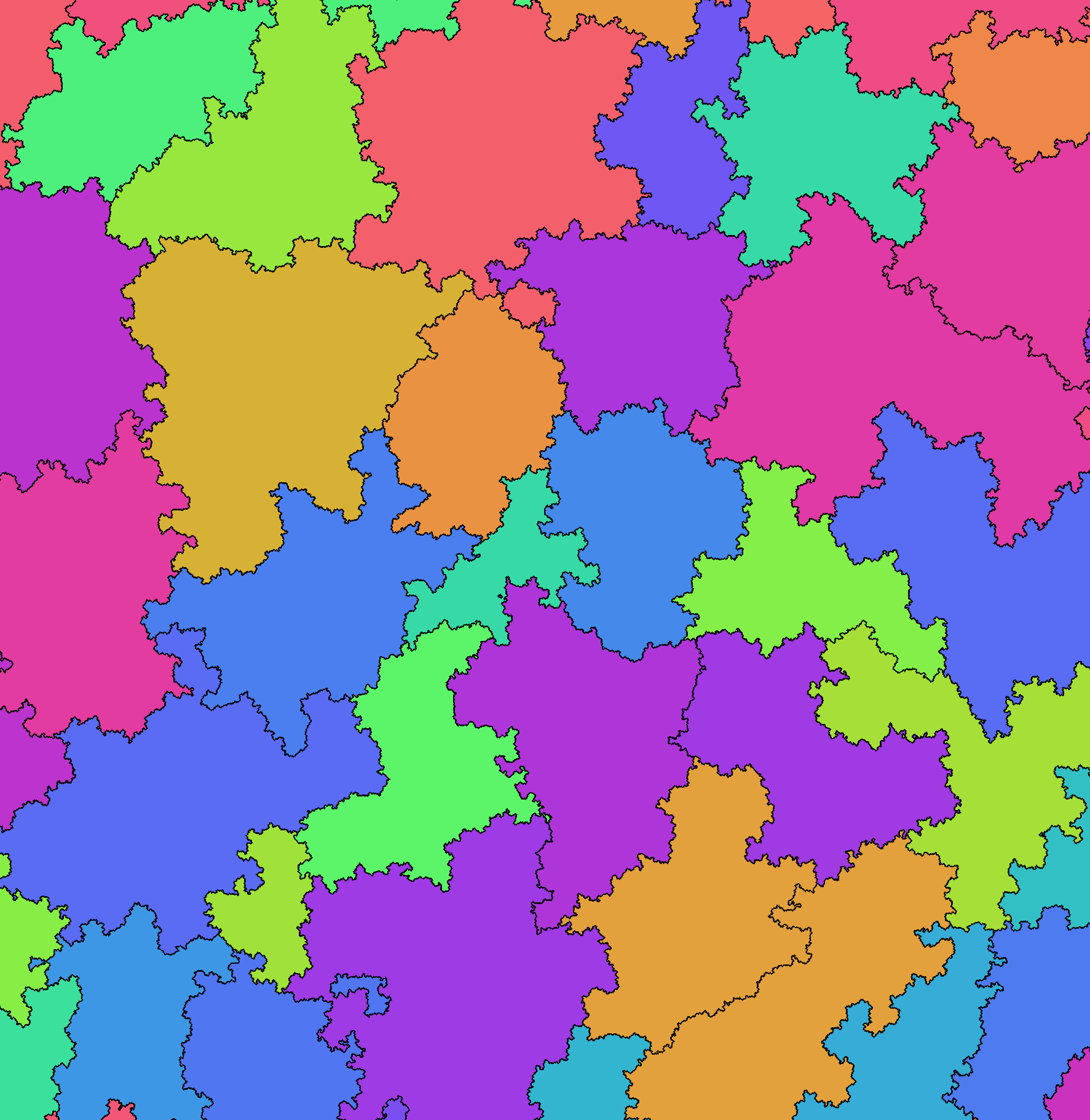 分形抖动 Voronoi 分割：一种高效生成自然边界的算法 图片 1