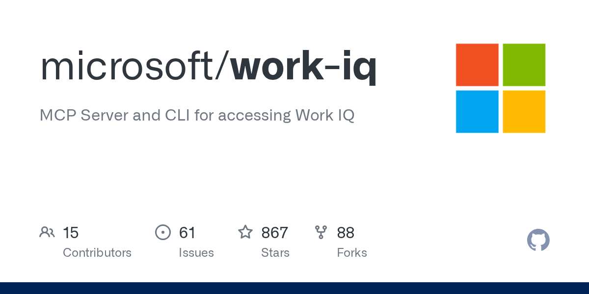 MCP Server and CLI for Accessing Work IQ 图片 1