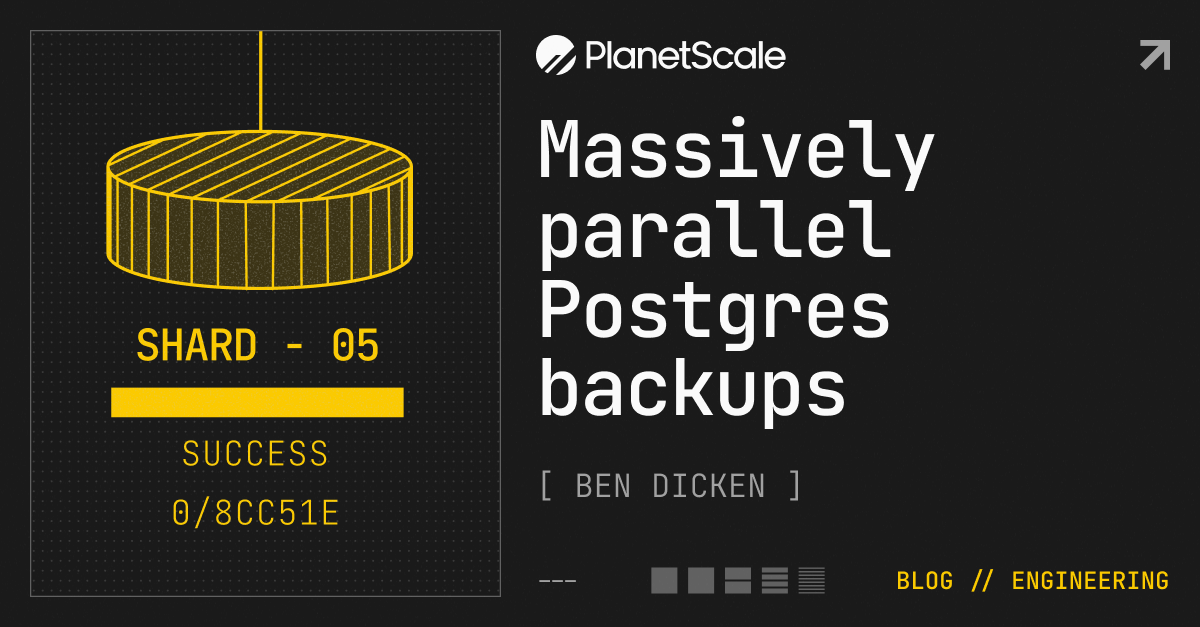 Massively Parallel Postgres Backups 图片 1