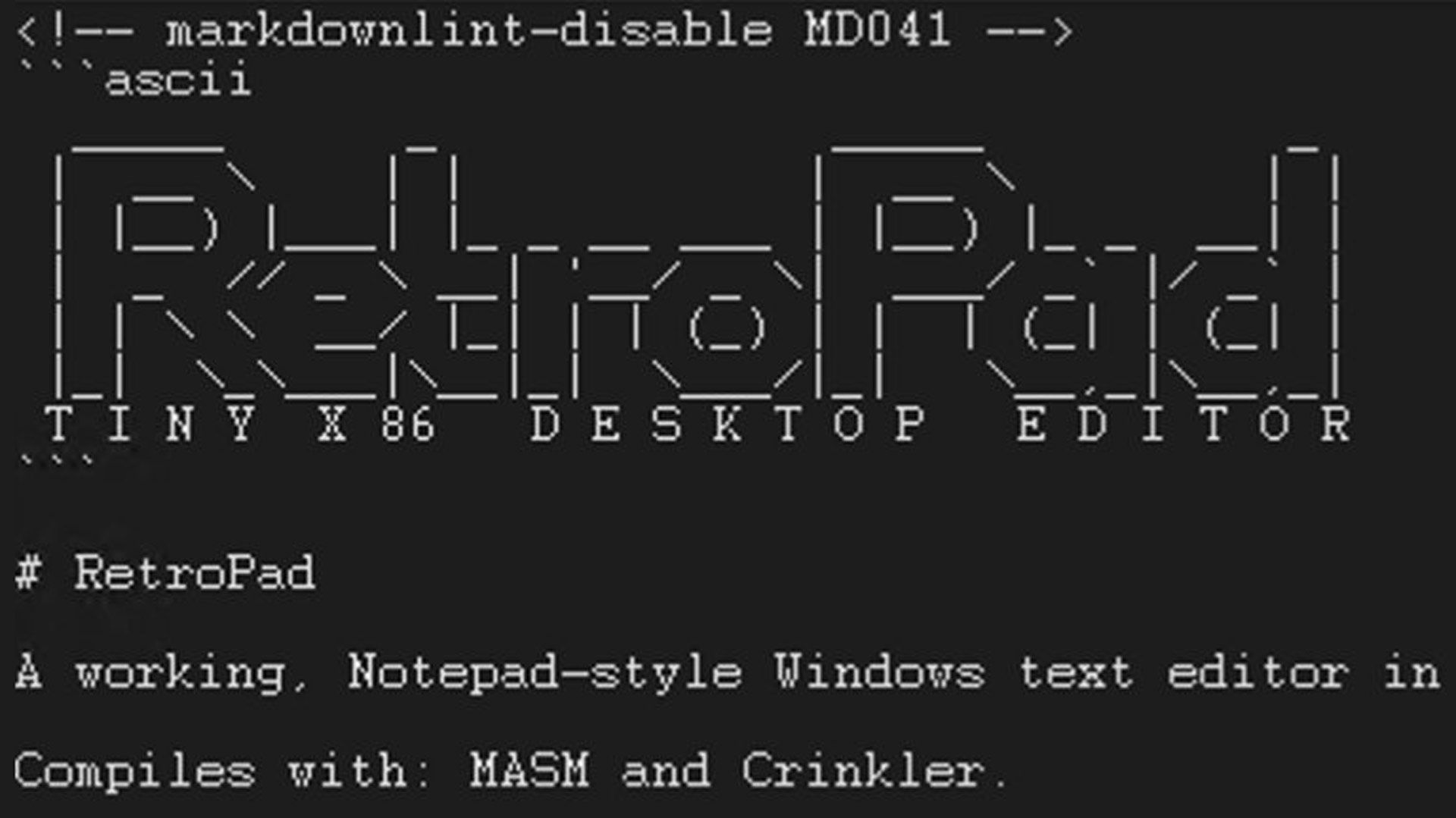 RetroPad is a ‘full-feature-parity version of Notepad from XP’ in just 2,749 bytes — x86 assembly coded apps comes from Windows legend Dave W Plummer 图片 1