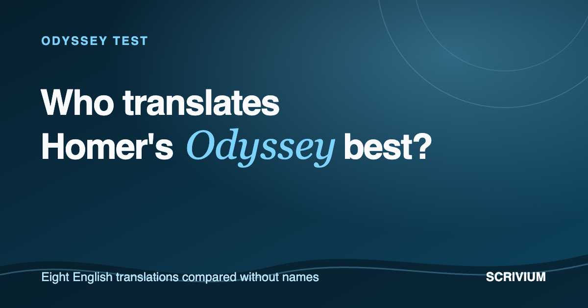 Which Odyssey translation wins a blind reading test? 图片 1