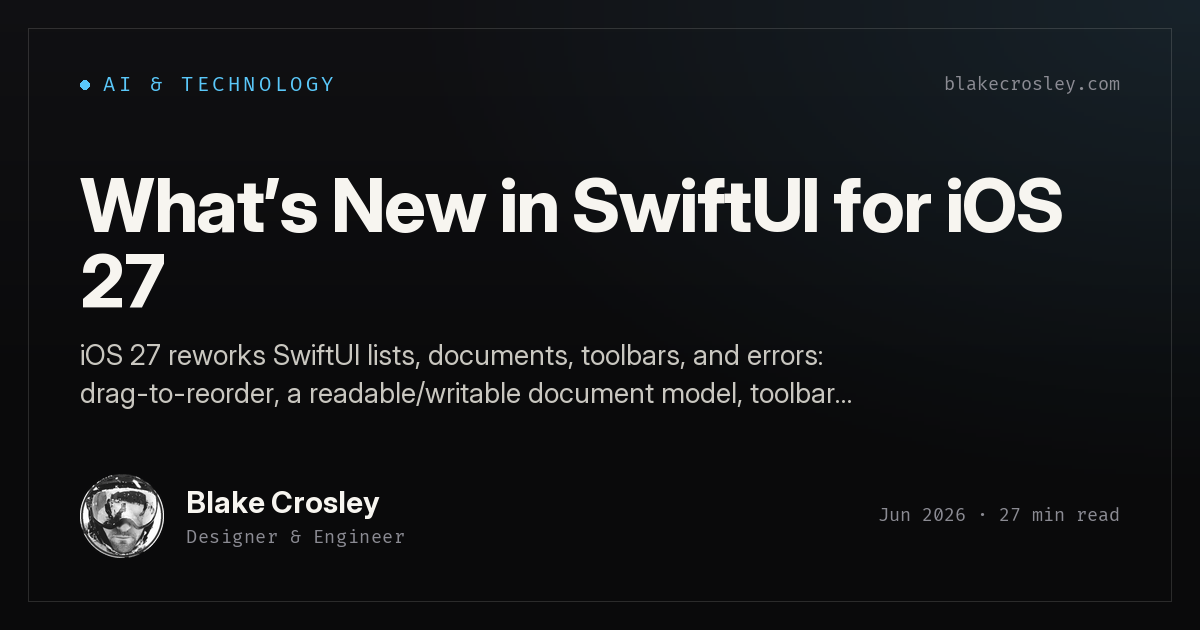 What's New in SwiftUI for iOS 27 图片 1
