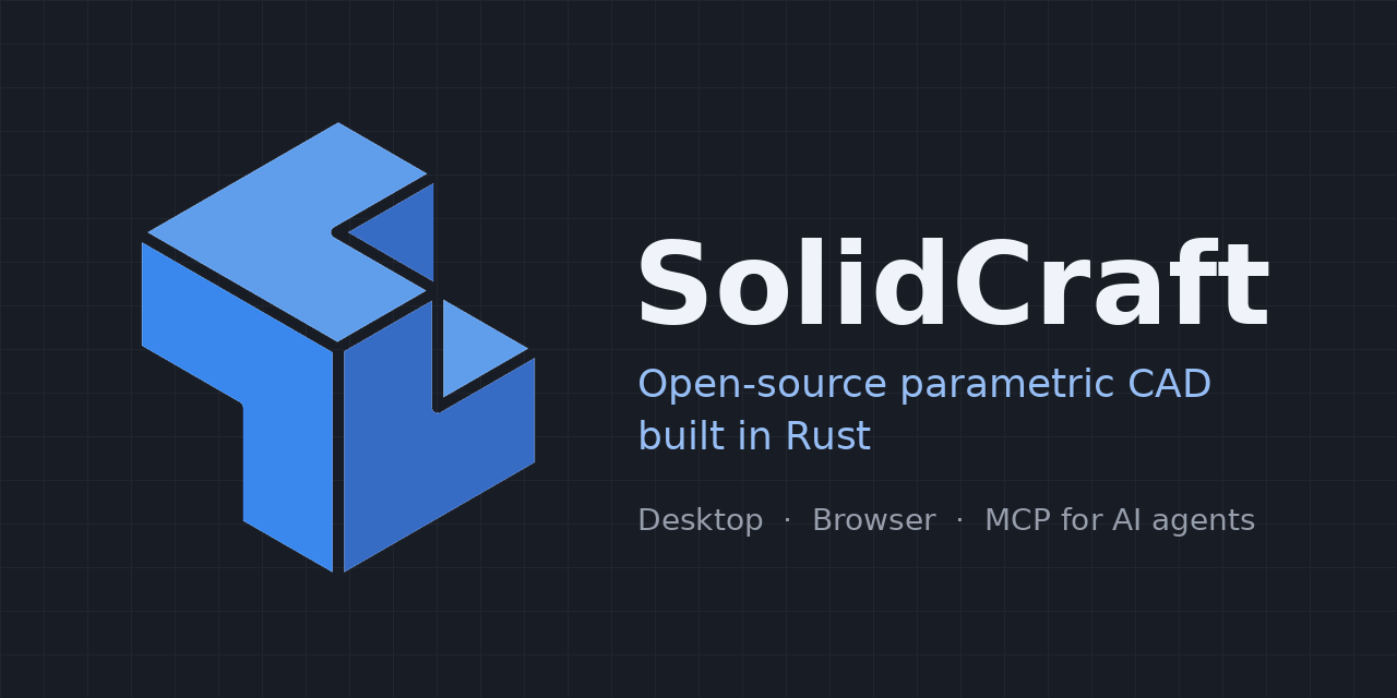 SolidCraft – 基于 Rust 的开源参数化 CAD（含 MCP 支持） 图片 1