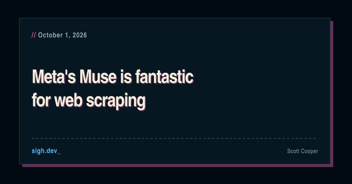Meta 的 Muse 对于网页抓取来说很棒 图片 1