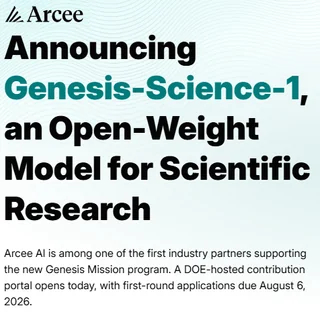 Genesis-Science-1 (GS1), 1T open-weight model later this year from Arcee AI 图片 1