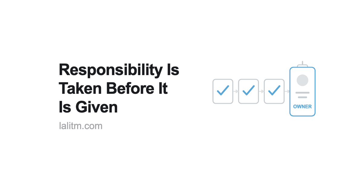 Responsibility Is Taken Before It Is Given 图片 1