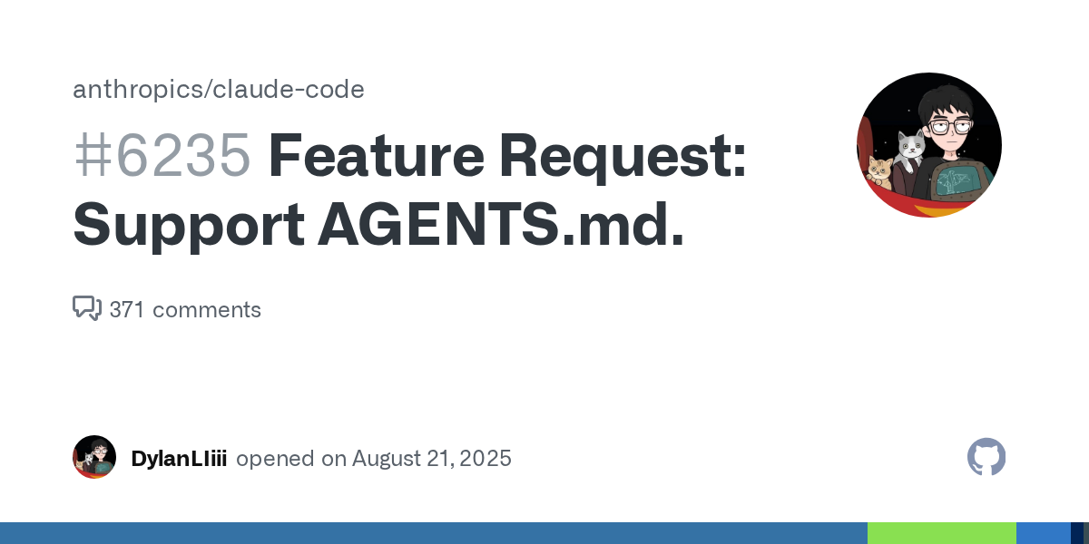 Claude Code 应支持 AGENTS.md 开放标准 图片 1