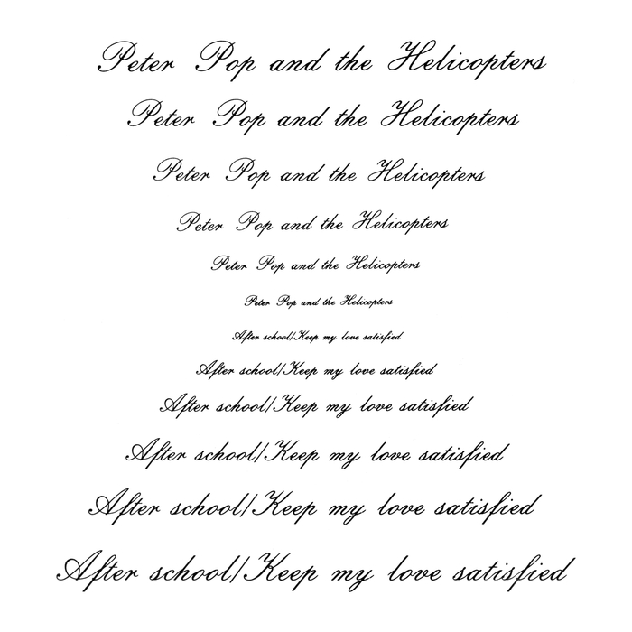 Peter Pop and the Helicopters – “After School” / “Keep My Love Satisfied” single cover 图片 1