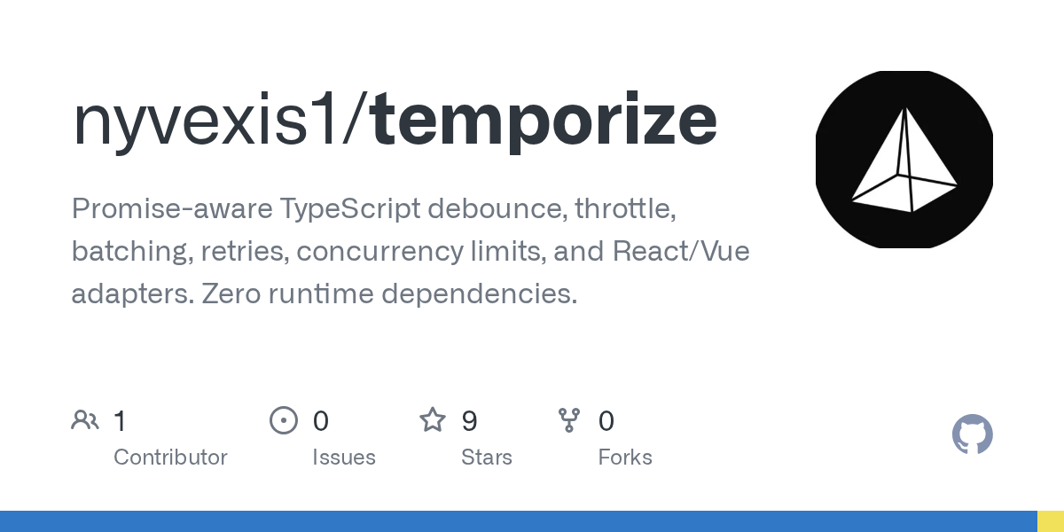 I made a Promise-aware debounce and throttle library for TypeScript 图片 1